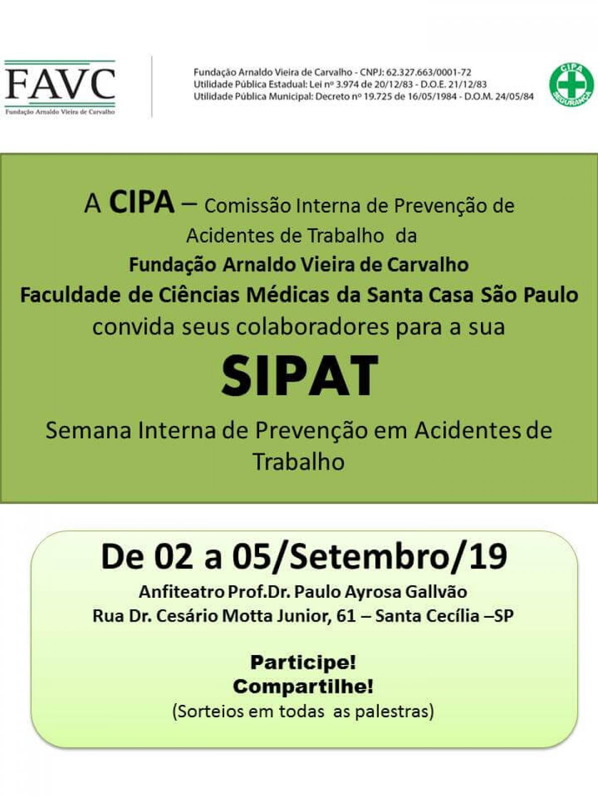 Semana Interna de Prevenção de Acidendes do Trabalho